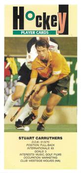 1996 Healthway Hockey Player Cards (Australia) #NNO Stuart Carruthers Front